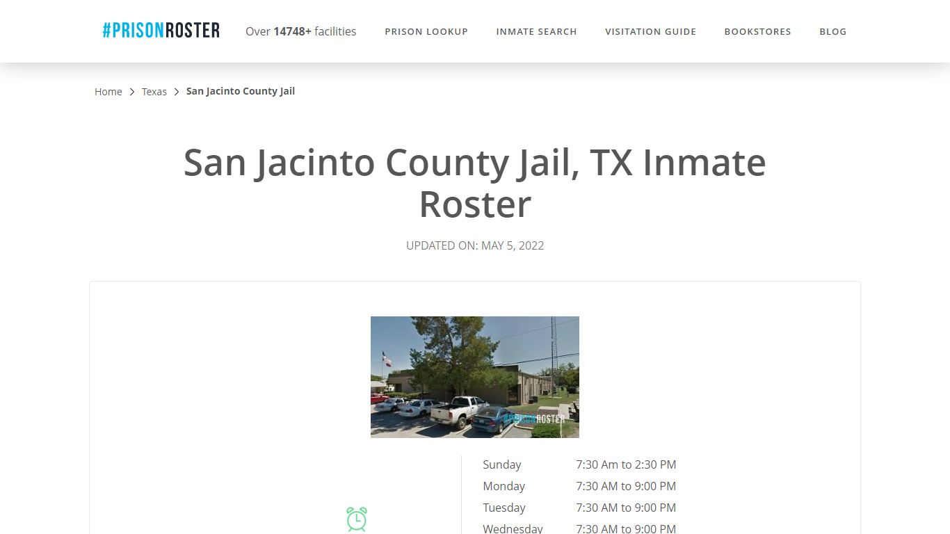 San Jacinto County Jail, TX Inmate Roster